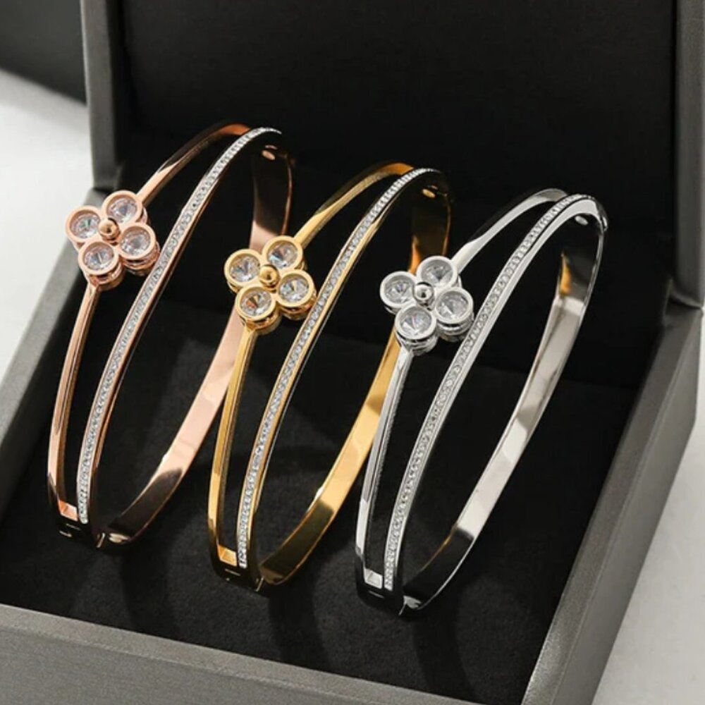 Stainless Steel 18K Gold Plated Bangle